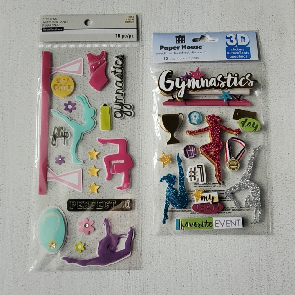 GYMNASTICS THEME  VARIETY  OF  STICKERS
